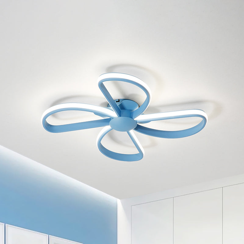 Blossom Shape LED Flush Mount Light Nordic Stylish Metal Ceiling Lamp for Kid Bedroom