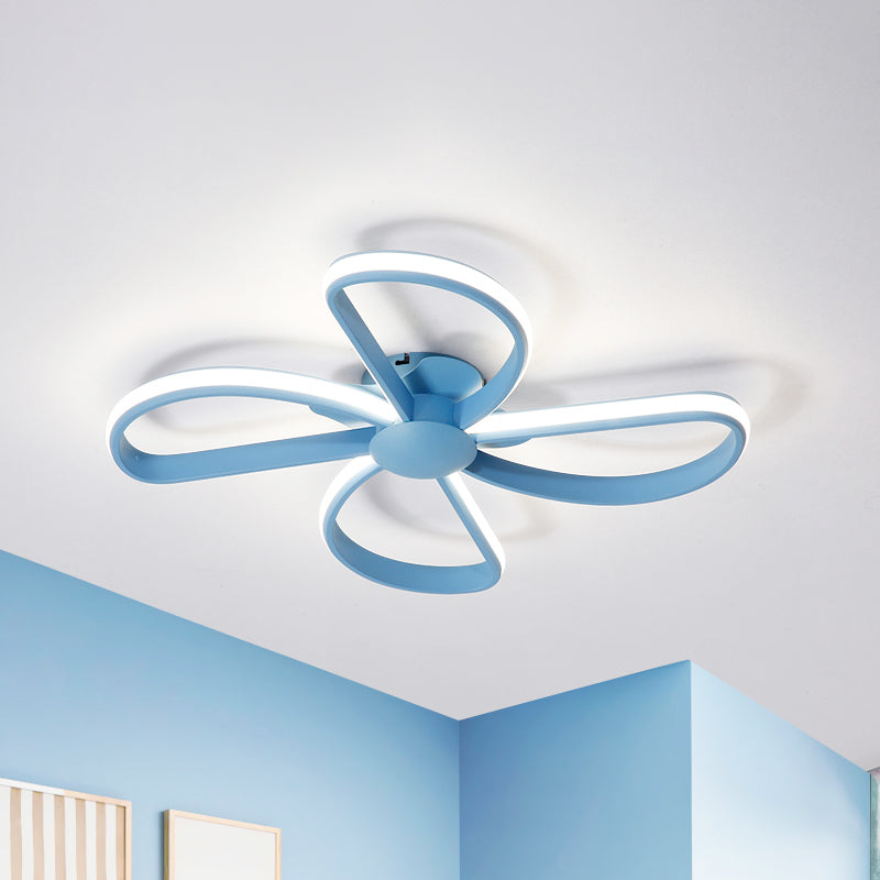 Blossom Shape LED Flush Mount Light Nordic Stylish Metal Ceiling Lamp for Kid Bedroom