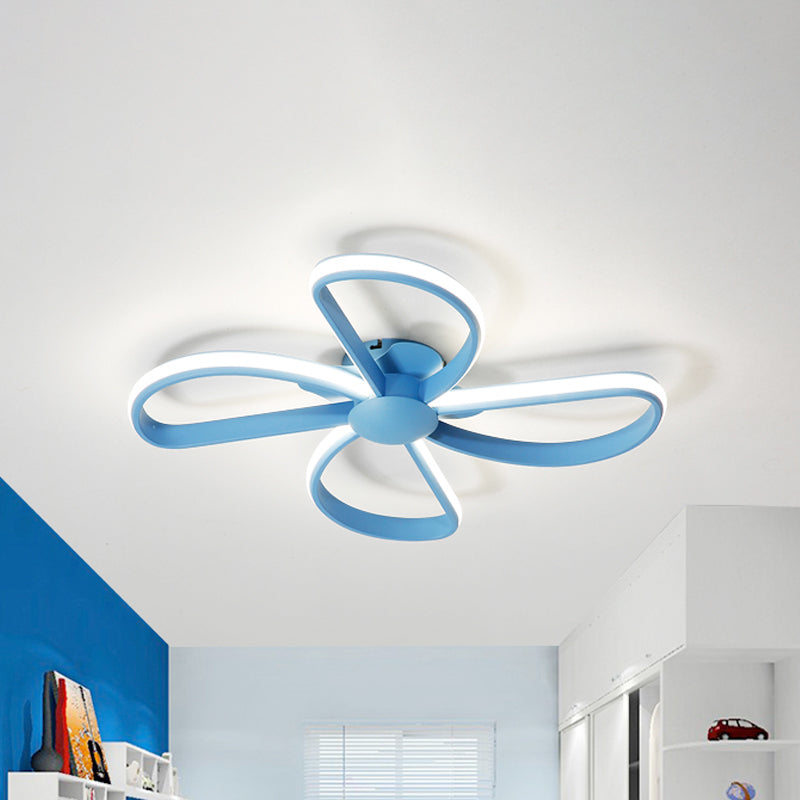 Blossom Shape LED Flush Mount Light Nordic Stylish Metal Ceiling Lamp for Kid Bedroom