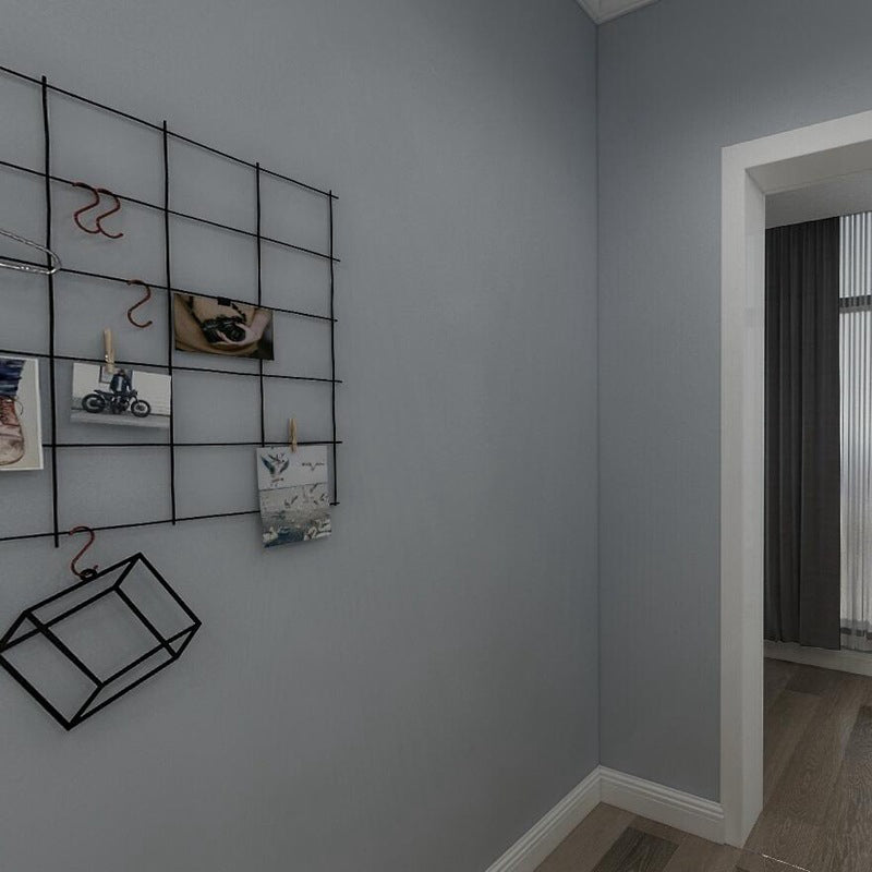 Pure Color Pattern Wallpaper Roll Modern Stain Resistant Bedroom Wall Covering, 54.2-sq ft