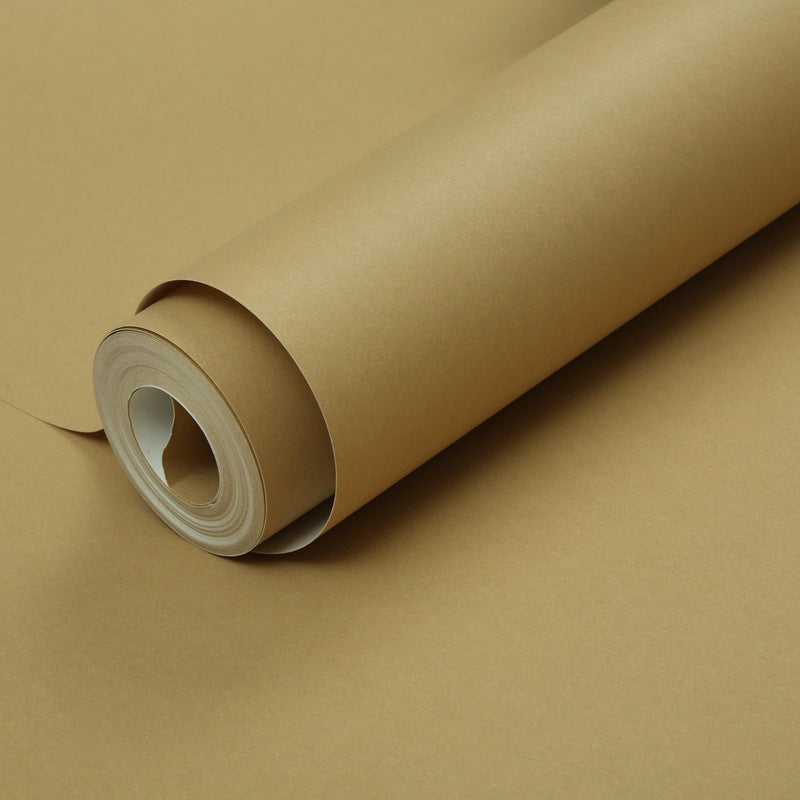 Modern Solid Color Pattern Wallpaper Roll Soft Color Stain Resistant Wall Covering for Living Room