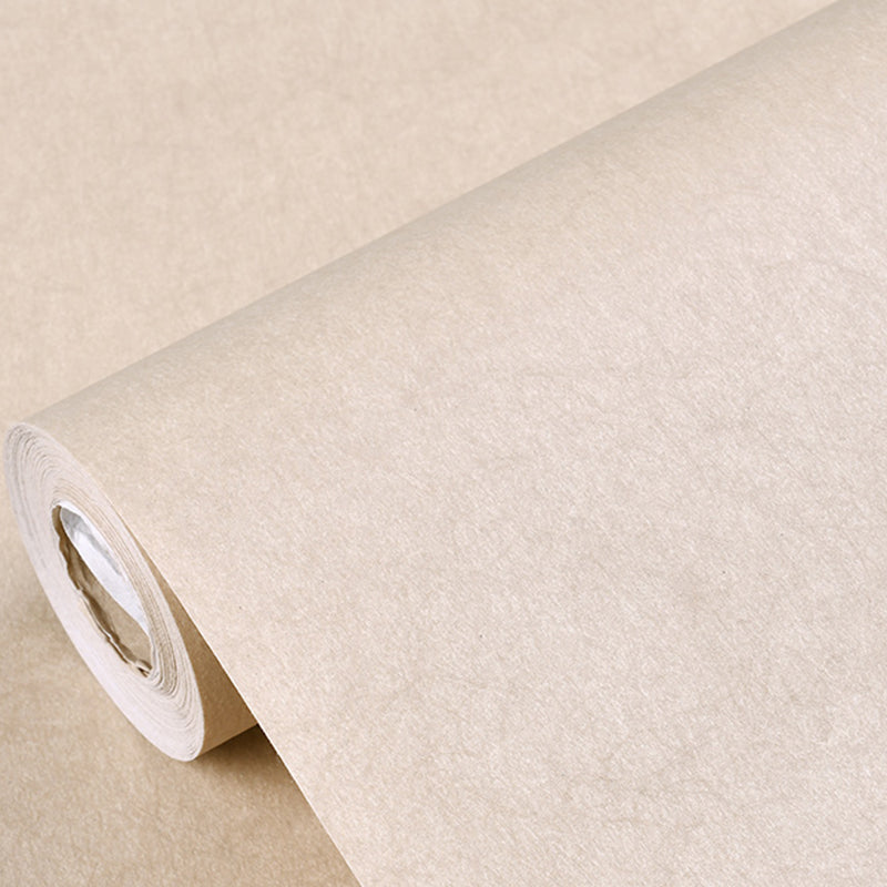 Pure Color Wallpaper Roll Modern Stain Resistant Living Room Wall Art, 57.1-sq ft