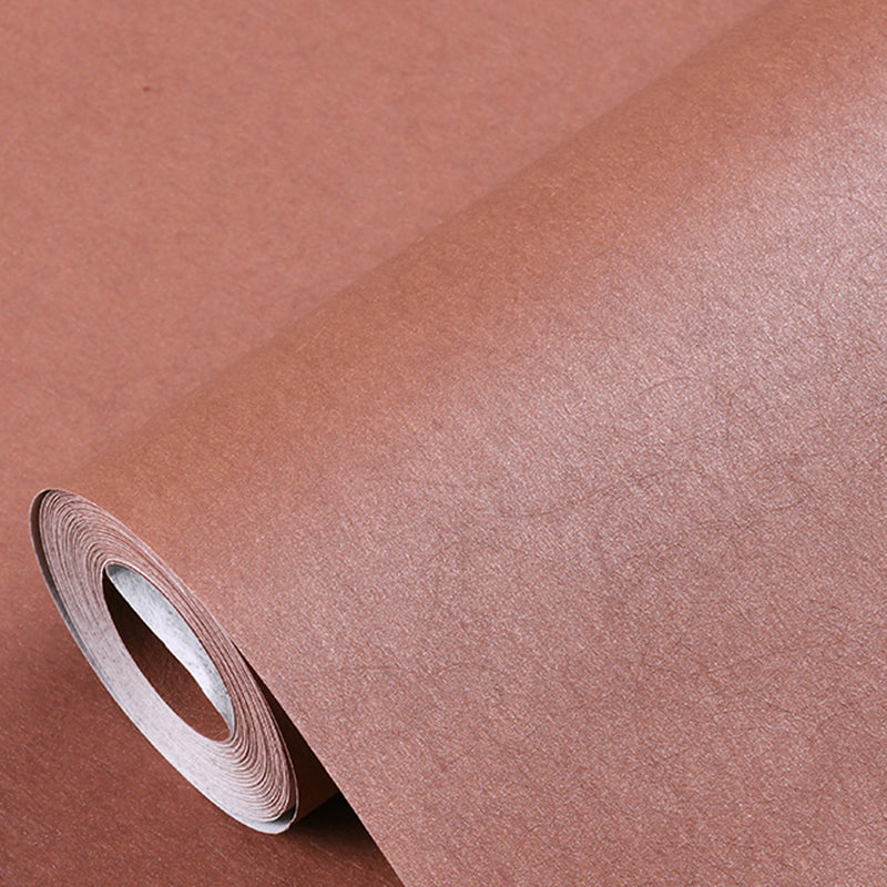 Pure Color Wallpaper Roll Modern Stain Resistant Living Room Wall Art, 57.1-sq ft