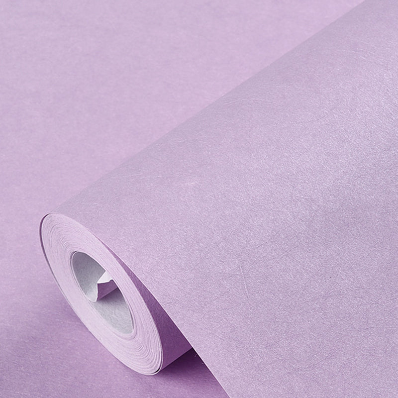 Pure Color Wallpaper Roll Modern Stain Resistant Living Room Wall Art, 57.1-sq ft