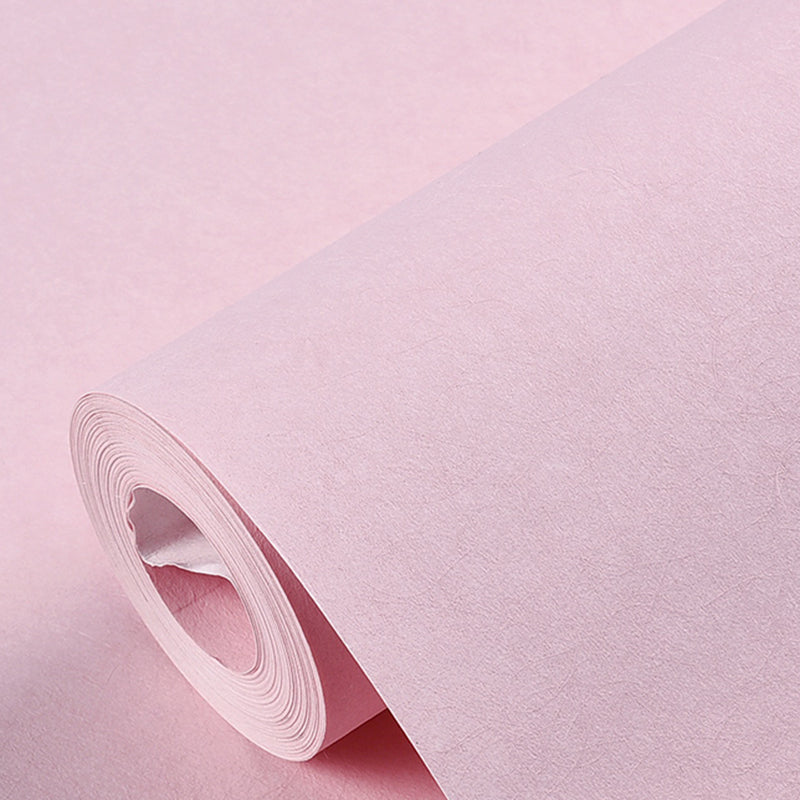 Pure Color Wallpaper Roll Modern Stain Resistant Living Room Wall Art, 57.1-sq ft