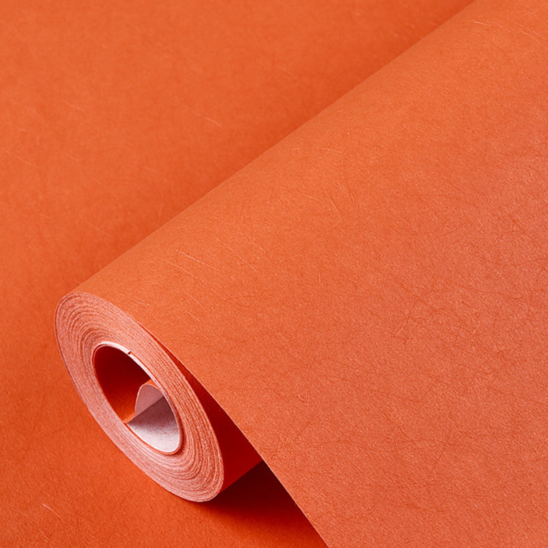 Pure Color Wallpaper Roll Modern Stain Resistant Living Room Wall Art, 57.1-sq ft