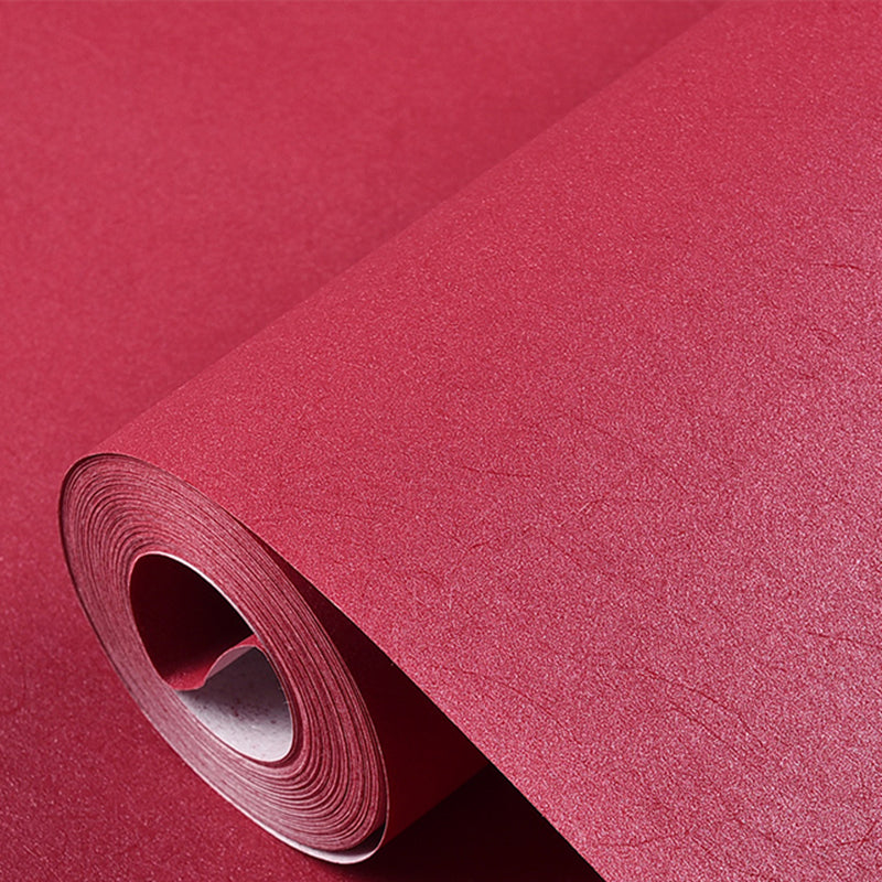 Pure Color Wallpaper Roll Modern Stain Resistant Living Room Wall Art, 57.1-sq ft