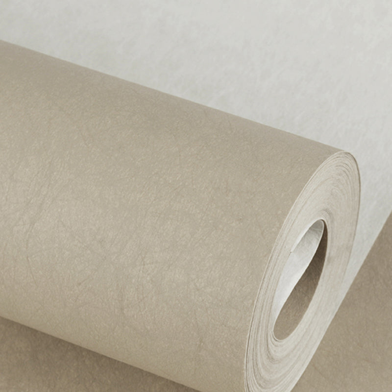 Modern Style Wallpaper Roll Solid Color Pattern Stain Resistant Wall Covering, Soft Color
