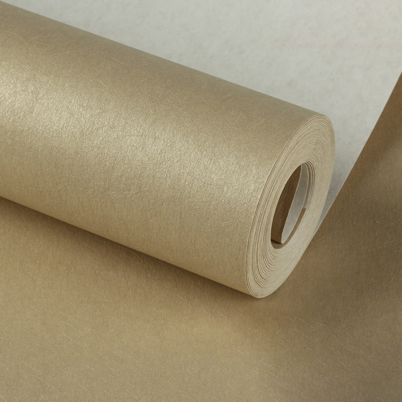 Modern Style Wallpaper Roll Solid Color Pattern Stain Resistant Wall Covering, Soft Color