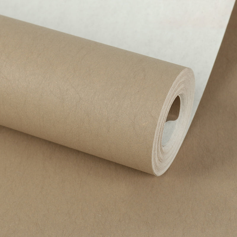 Modern Style Wallpaper Roll Solid Color Pattern Stain Resistant Wall Covering, Soft Color