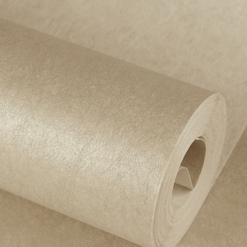 Modern Style Wallpaper Roll Solid Color Pattern Stain Resistant Wall Covering, Soft Color