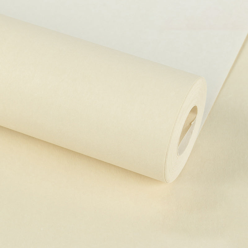 Modern Style Wallpaper Roll Solid Color Pattern Stain Resistant Wall Covering, Soft Color
