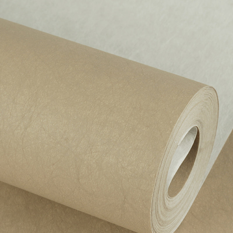 Modern Style Wallpaper Roll Solid Color Pattern Stain Resistant Wall Covering, Soft Color