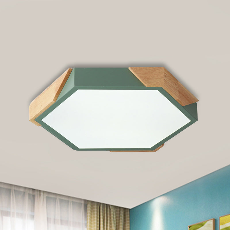 Plafonnier hexagonal en acrylique pour salle de classe de maternelle, plafonnier LED en acrylique de Style nordique