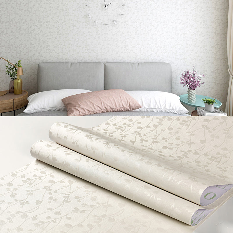 Plain Pattern Wallpaper Roll Simple Self-Adhesive Living Room Wall Covering, 57.1-sq ft