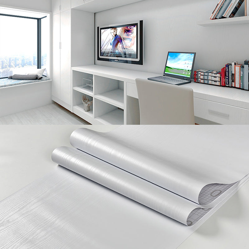 Plain Pattern Wallpaper Roll Simple Self-Adhesive Living Room Wall Covering, 57.1-sq ft