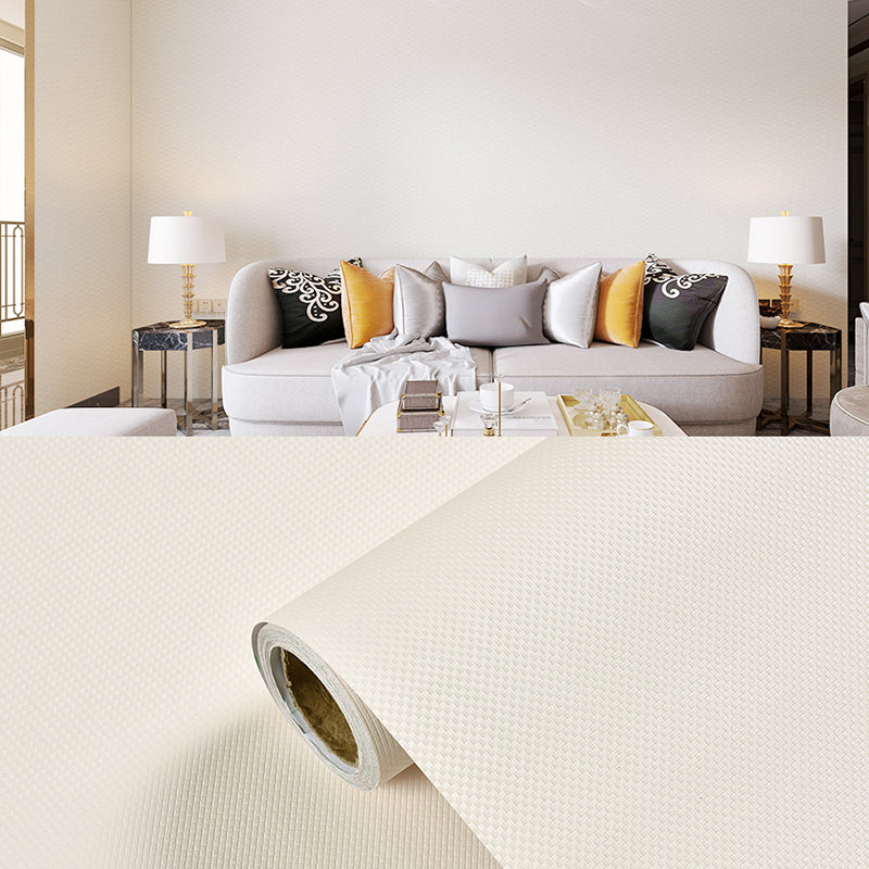 Plain Pattern Wallpaper Roll Simple Self-Adhesive Living Room Wall Covering, 57.1-sq ft