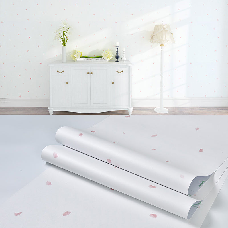 Plain Pattern Wallpaper Roll Simple Self-Adhesive Living Room Wall Covering, 57.1-sq ft