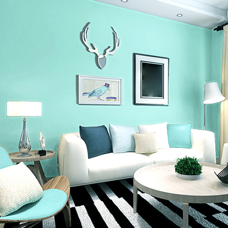 Stain Resistant Plain Wallpaper Roll Non-Woven Cloth Simplicity Wall Art for Bedroom