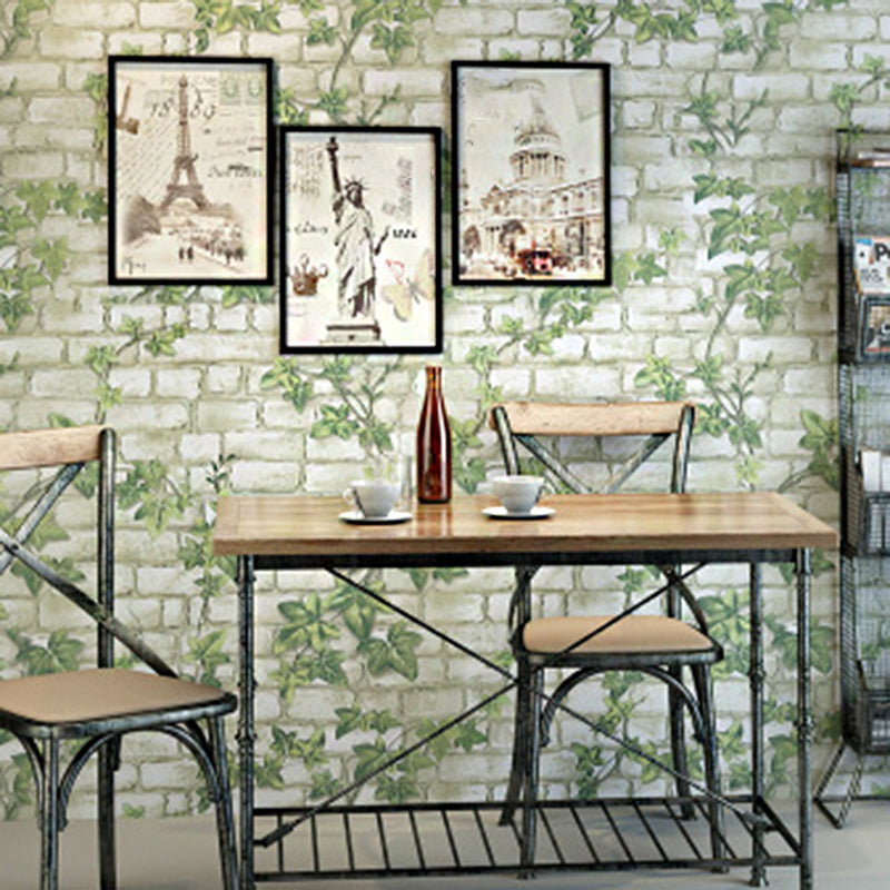 Pastel Color Brick Pattern Wallpaper Roll Peel off Wall Covering for Accent Wall