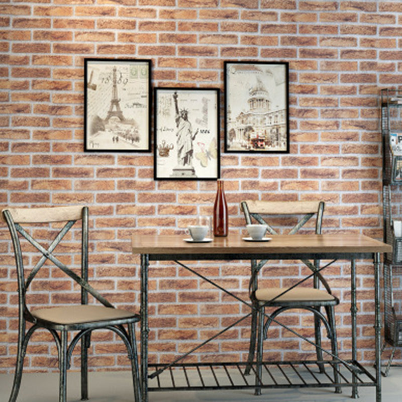 Pastel Color Brick Pattern Wallpaper Roll Peel off Wall Covering for Accent Wall