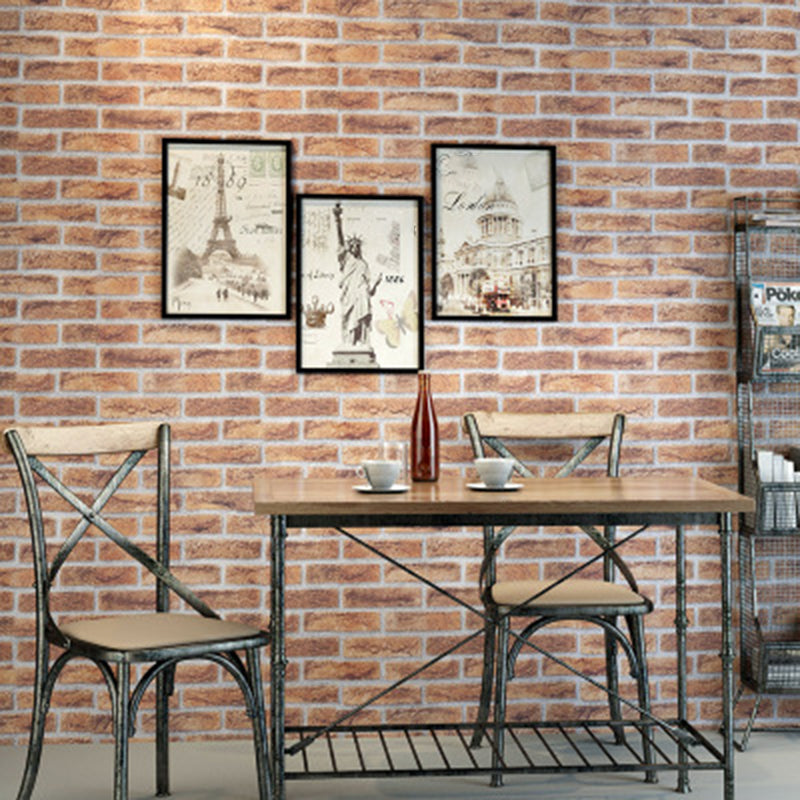 Pastel Color Brick Pattern Wallpaper Roll Peel off Wall Covering for Accent Wall