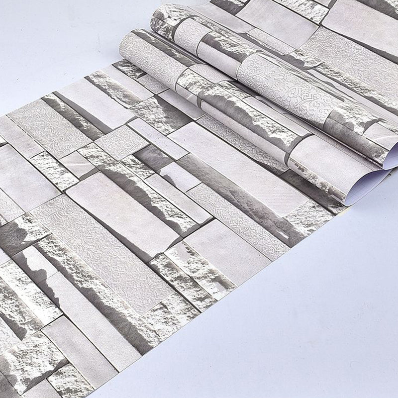 Pastel Color Brick Pattern Wallpaper Roll Peel off Wall Covering for Accent Wall