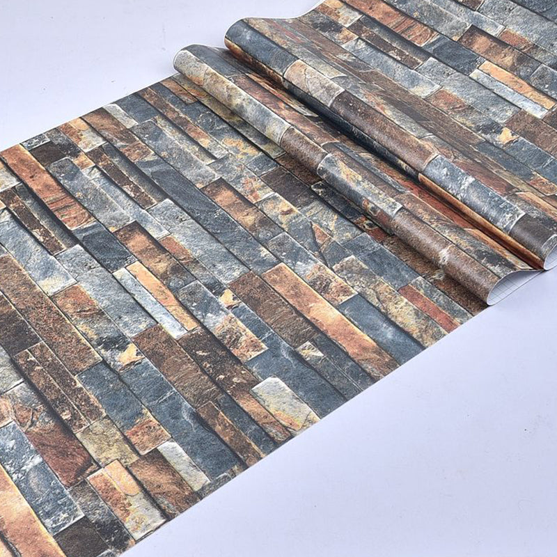 Pastel Color Brick Pattern Wallpaper Roll Peel off Wall Covering for Accent Wall