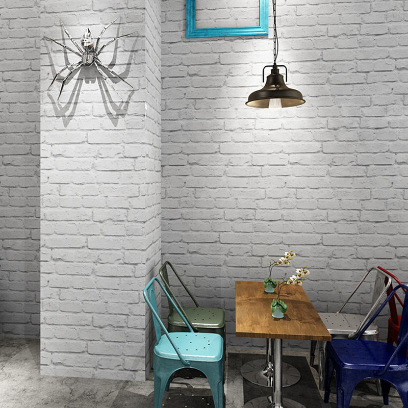 Multicolor Vinyl Wallpaper Roll Brick Pattern Moisture Resistant Wall Art, 57.1 sq-ft