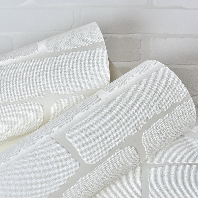 Multicolor Vinyl Wallpaper Roll Brick Pattern Moisture Resistant Wall Art, 57.1 sq-ft