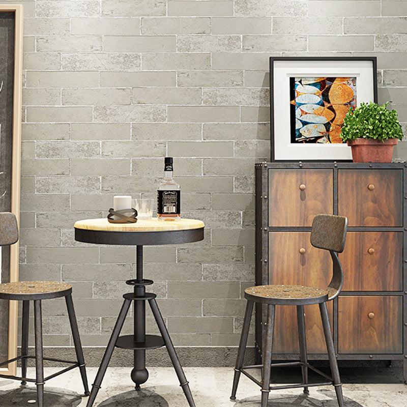 Multicolor Vinyl Wallpaper Roll Brick Pattern Moisture Resistant Wall Art, 57.1 sq-ft