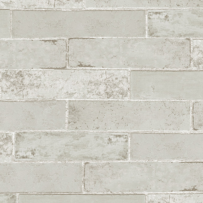 Multicolor Vinyl Wallpaper Roll Brick Pattern Moisture Resistant Wall Art, 57.1 sq-ft