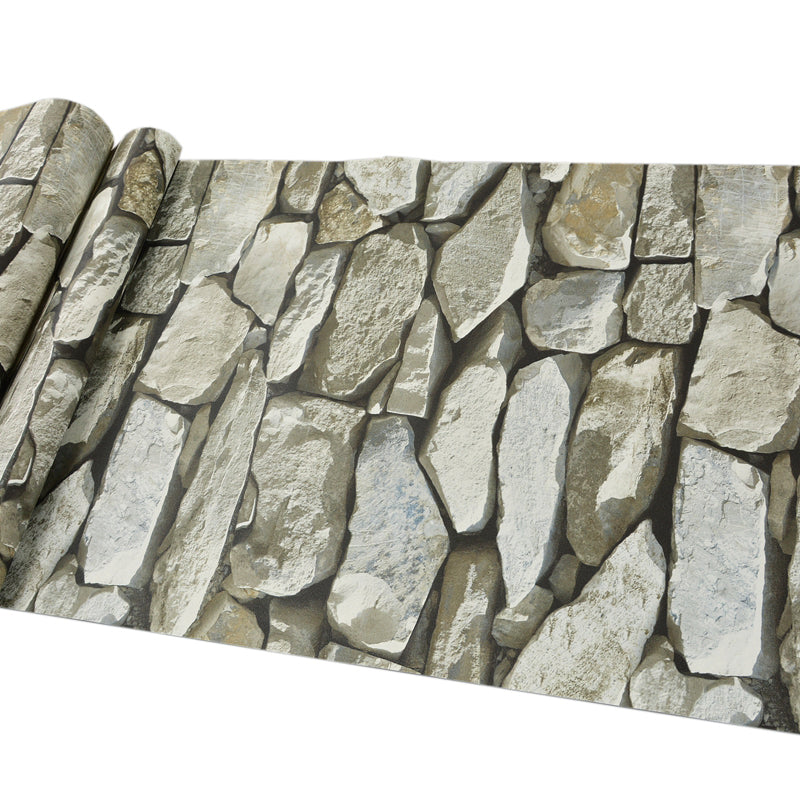 Multicolor Vinyl Wallpaper Roll Brick Pattern Moisture Resistant Wall Art, 57.1 sq-ft