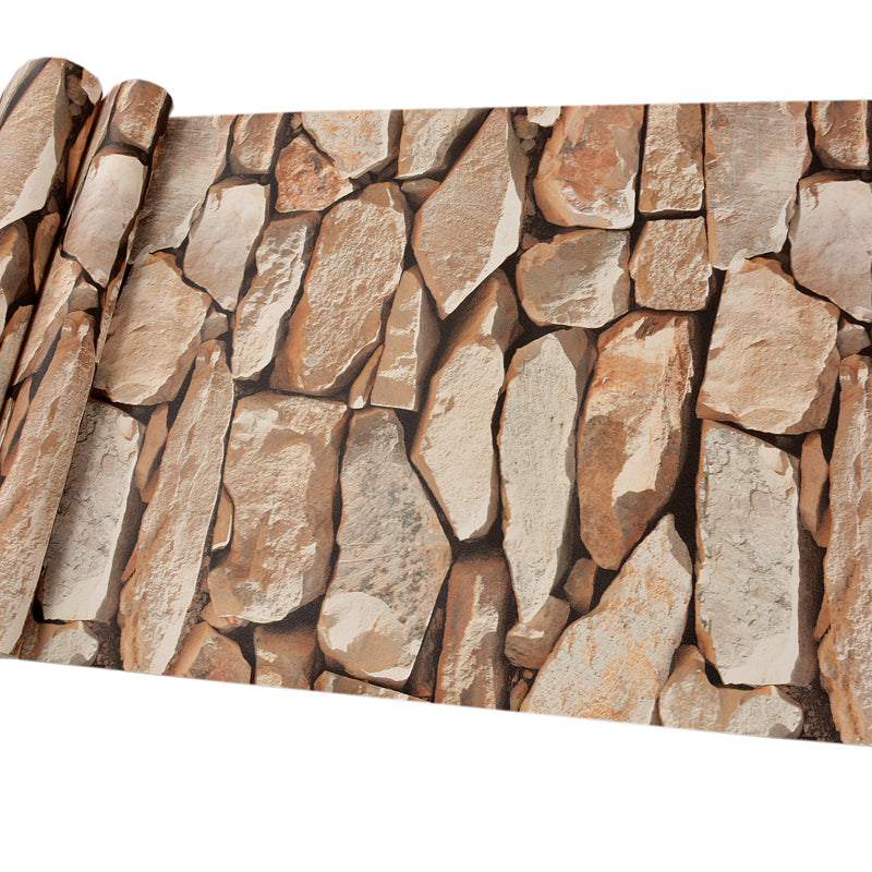 Multicolor Vinyl Wallpaper Roll Brick Pattern Moisture Resistant Wall Art, 57.1 sq-ft