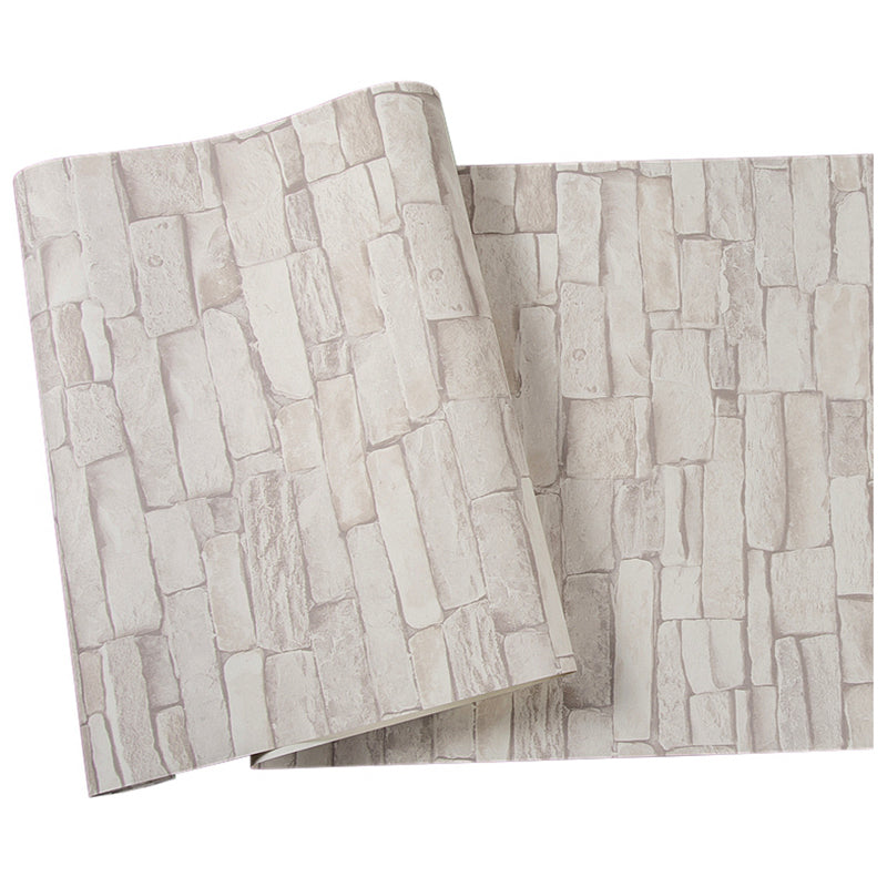 Multicolor Vinyl Wallpaper Roll Brick Pattern Moisture Resistant Wall Art, 57.1 sq-ft