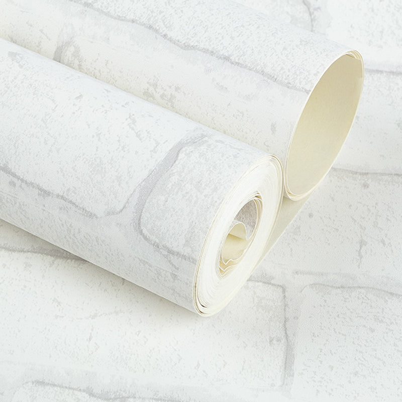 Multicolor Vinyl Wallpaper Roll Brick Pattern Moisture Resistant Wall Art, 57.1 sq-ft