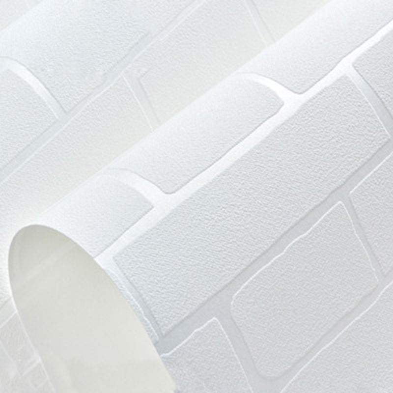 Multicolor Vinyl Wallpaper Roll Brick Pattern Moisture Resistant Wall Art, 57.1 sq-ft