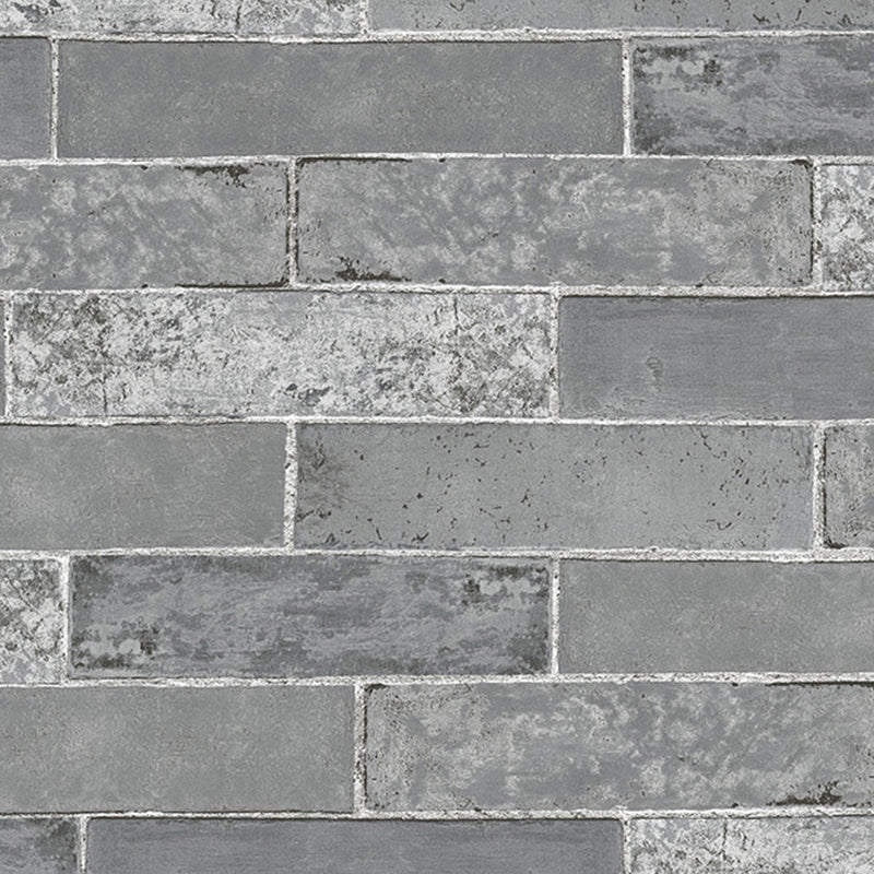 Multicolor Vinyl Wallpaper Roll Brick Pattern Moisture Resistant Wall Art, 57.1 sq-ft