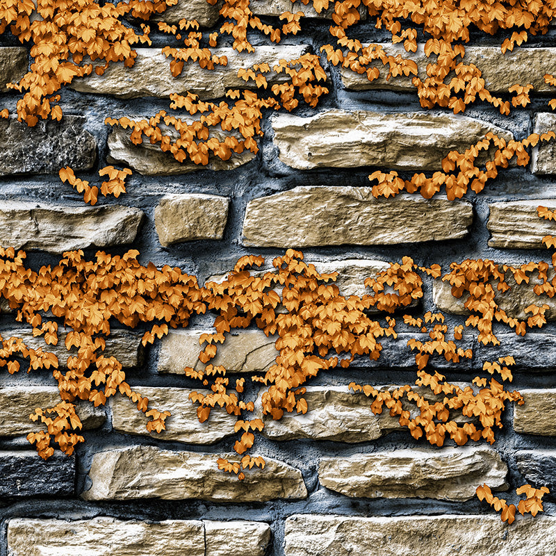 Wallpaper Roll Brick Print Multi Colored Industrial Fashion Non-Woven Wall Decor