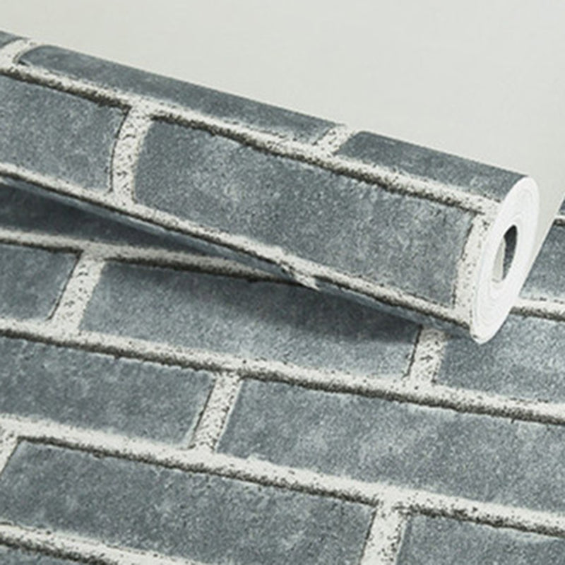 Water Resistant Brick Patterned Wallpaper Roll PVC Industrial Wall Decor for Restaurant