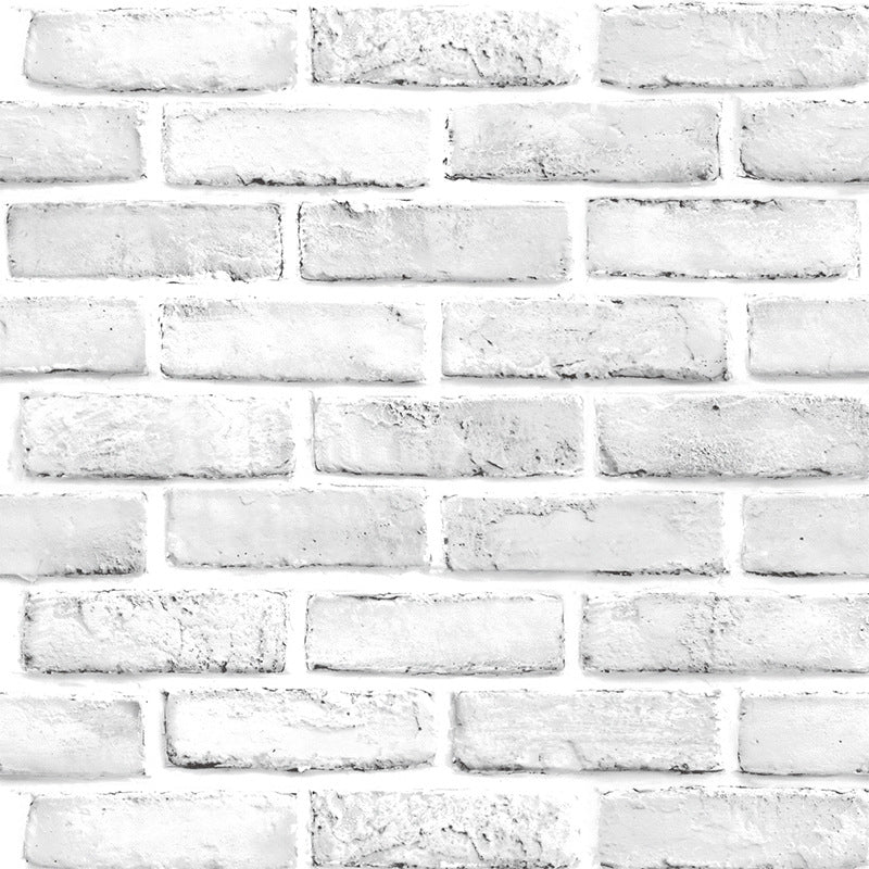 Peel and Stick Brick Wallpaper Roll Industrial Fashion Vinyl Wall Art, 48.4 sq-ft