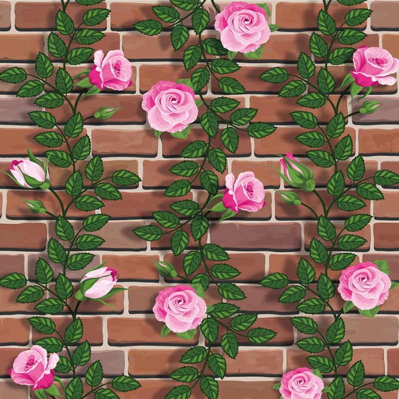 Peel off Stone Patterned Wallpaper Roll Industrial Style Vinyl Wall Decor, 64.6 sq-ft