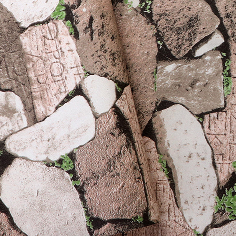 Industrial Brick Wallpaper Roll PVC Unpasted Multicolor Wall Covering for Accent Wall