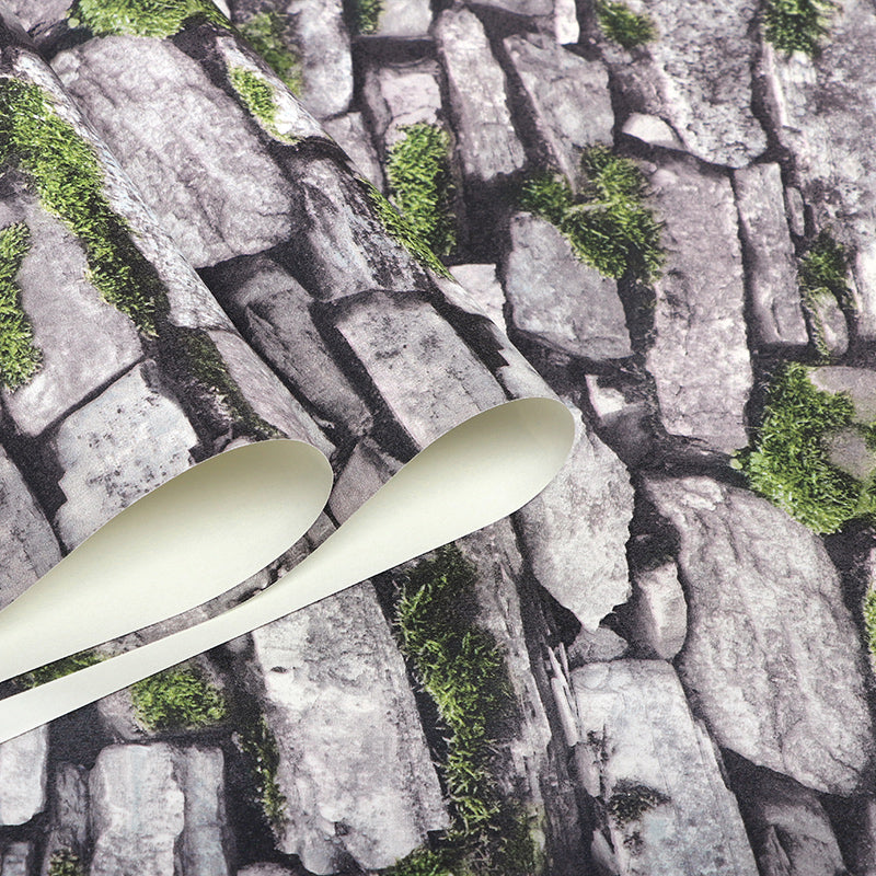 Industrial Brick Wallpaper Roll PVC Unpasted Multicolor Wall Covering for Accent Wall