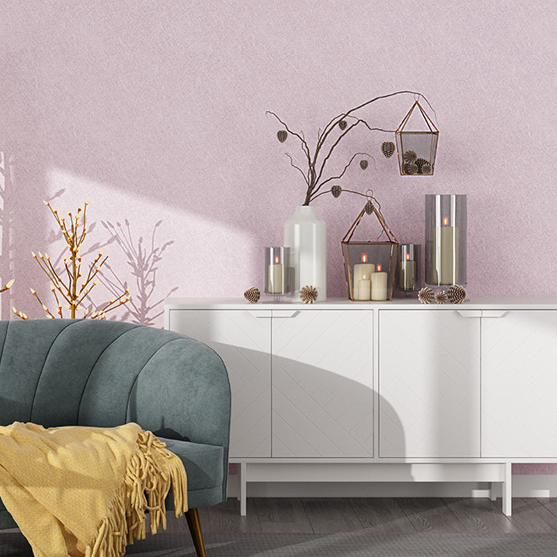 Solid-Colored Wallpaper Roll Peel and Paste Nordic Living Room Wall Decor, 5.8-sq ft