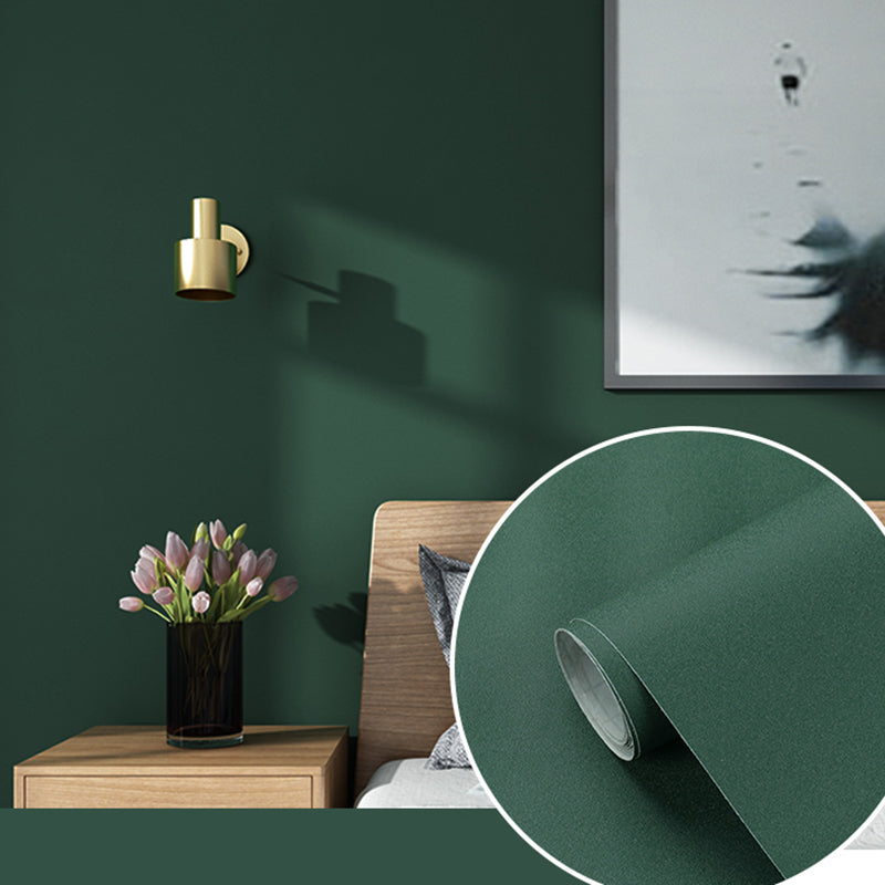 Effen gekleurd behangrol Peel and Paste Scandinavische woonkamer wanddecoratie, 5,8 vierkante meter