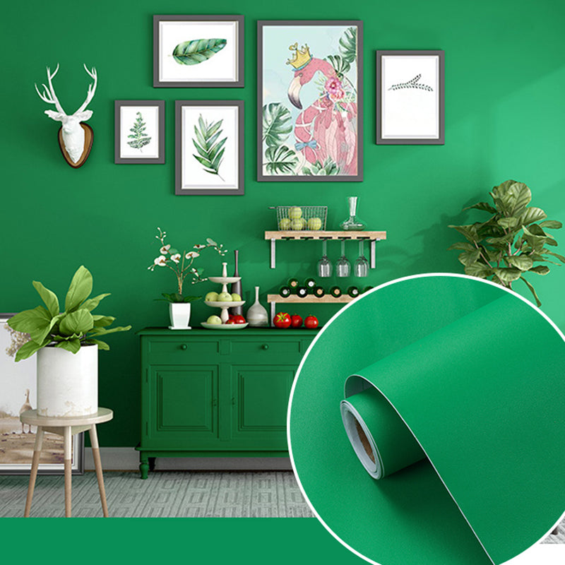 Effen gekleurd behangrol Peel and Paste Scandinavische woonkamer wanddecoratie, 5,8 vierkante meter