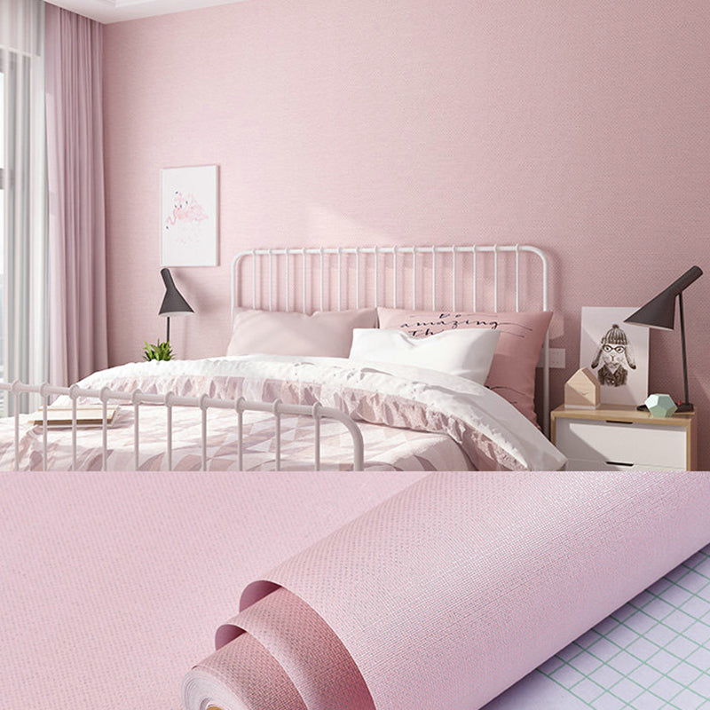Pastellfarbene, einfarbige Tapetenrolle, selbstklebende, minimalistische Wohnzimmer-Wanddekoration