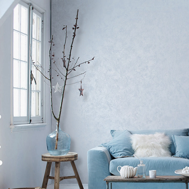 Scandinavian Style Wallpaper Roll Pure Patterned Non-Pasted Wall Decor, Soft Color