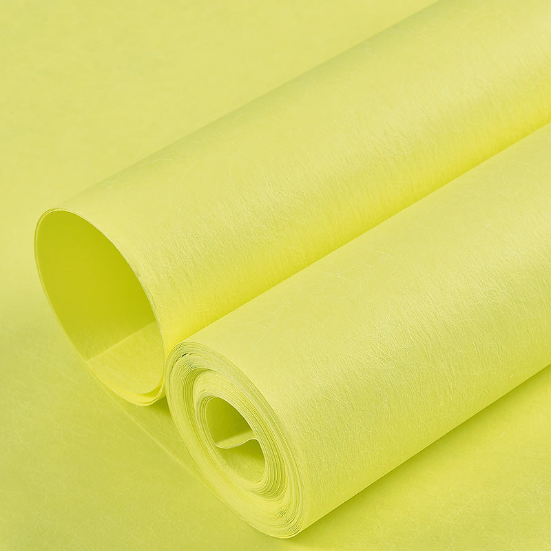 Solid Color Patterned Wallpaper Roll Soft Color Textured Non-Pasted Wall Covering